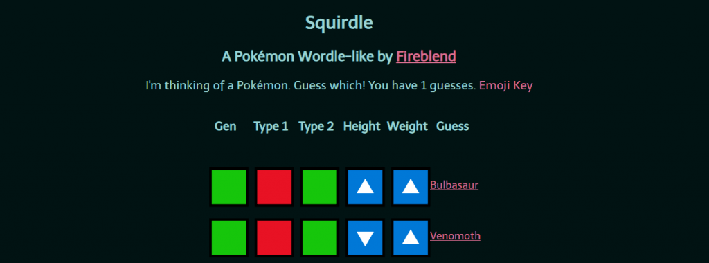 wordle de pokémon wordle pokémon squirdle