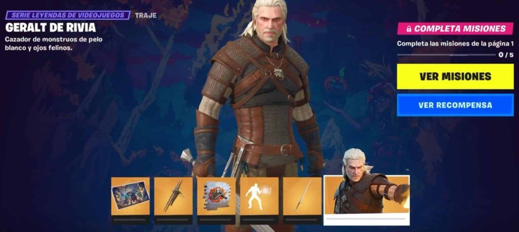 desbloquear la skin de Geralt en Fortnite