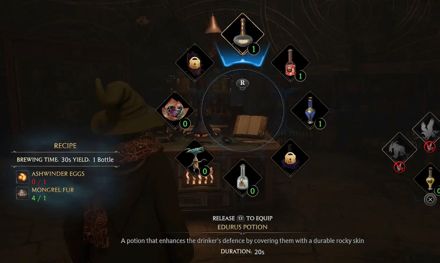 Guía completa de pociones en Hogwarts Legacy