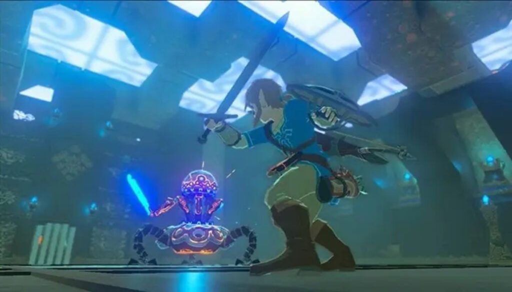 armas guardián en Zelda