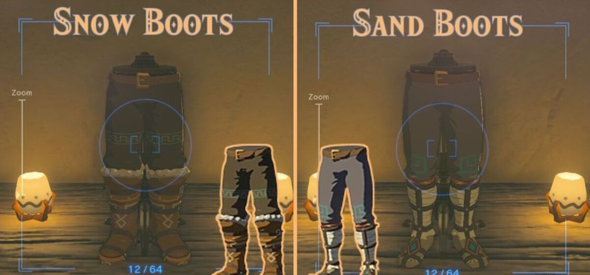 Cómo conseguir botas de arena y botas de nieve en Zelda Tears of the Kingdom