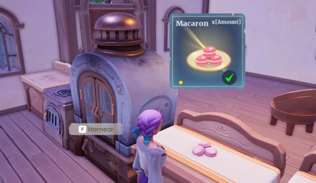 conseguir la receta de macarons en Palia