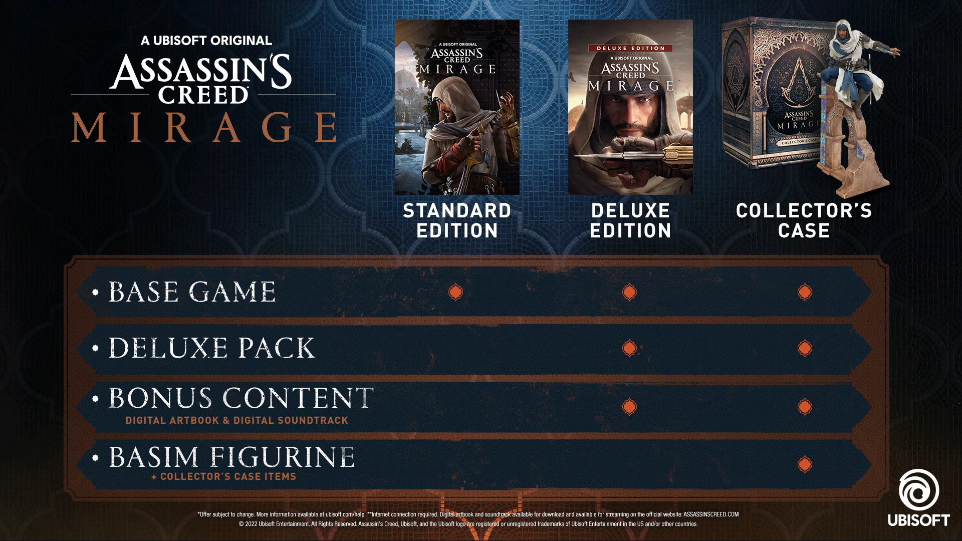 Ediciones de Assassin's Creed Mirage