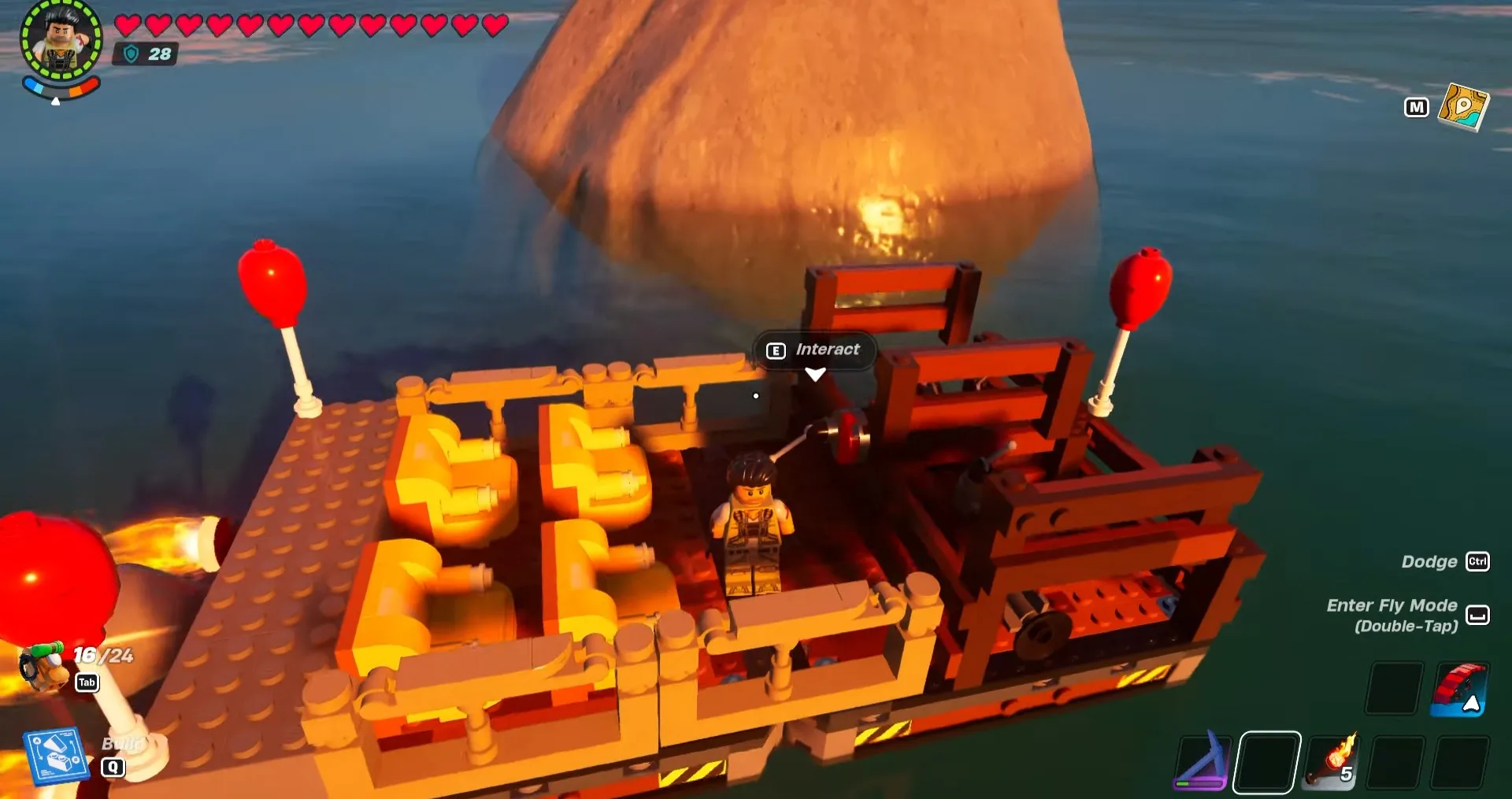Cómo crear un Barco en LEGO Fortnite