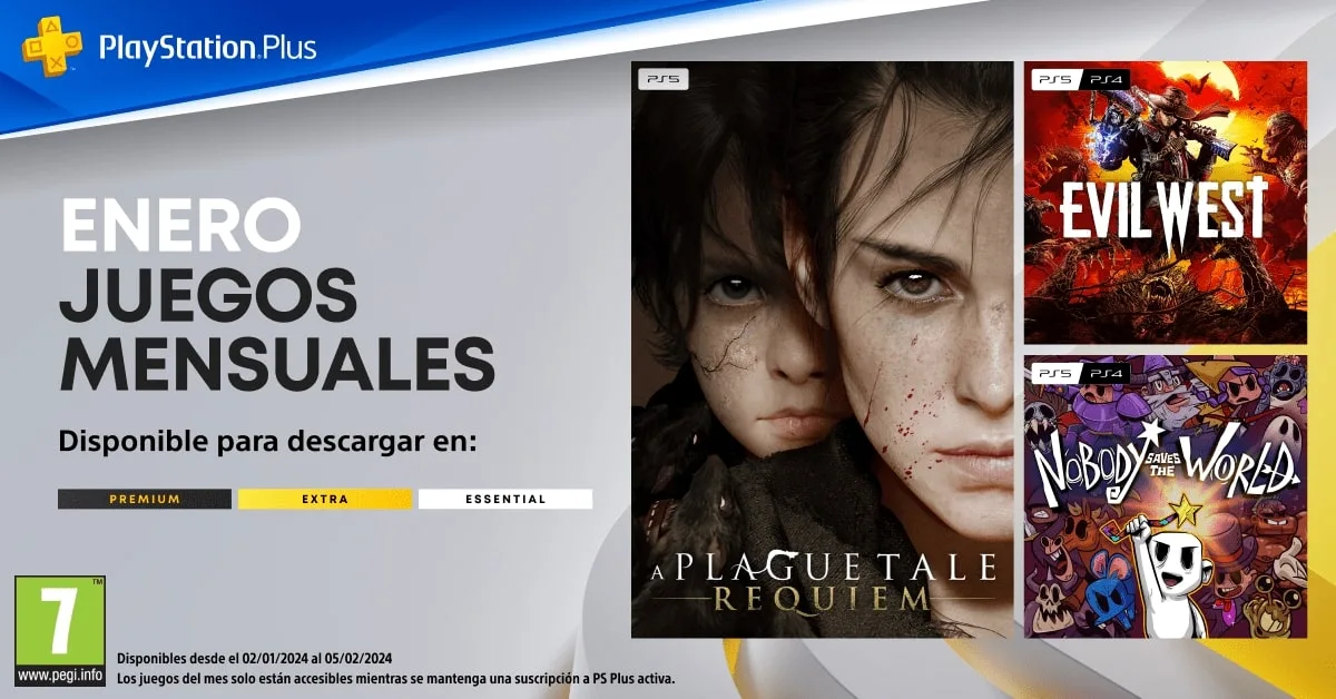 PlayStation Plus Enero 2024