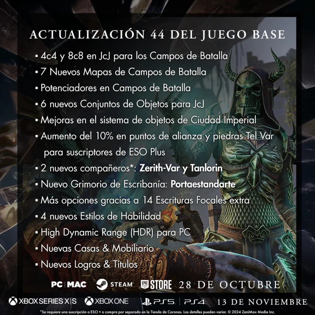 Actualización 44 de The Elder Scrolls Online