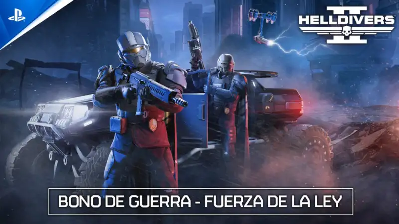 Bono de Guerra Fuerza de la Ley ya disponible en Helldivers 2 con nuevas armas y armaduras