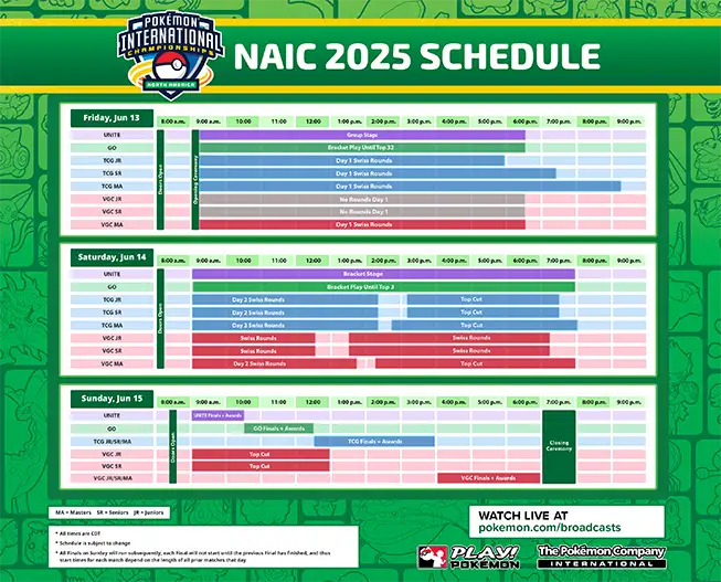 Campeonato Internacional Pokémon Norteamérica 2025 se transmite en directo desde Nueva Orleans 1 Calendario completo de transmisiones Campeonato Internacional Pokémon