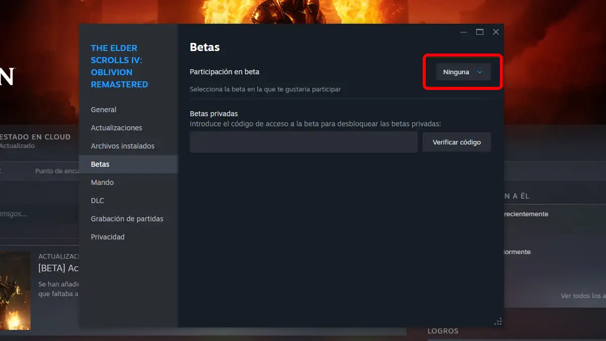 Oblivion Remastered recibe su primera gran actualización con mejoras cruciales para la experiencia de juego 3 cómo acceder a la actualización beta de Oblivion Remastered