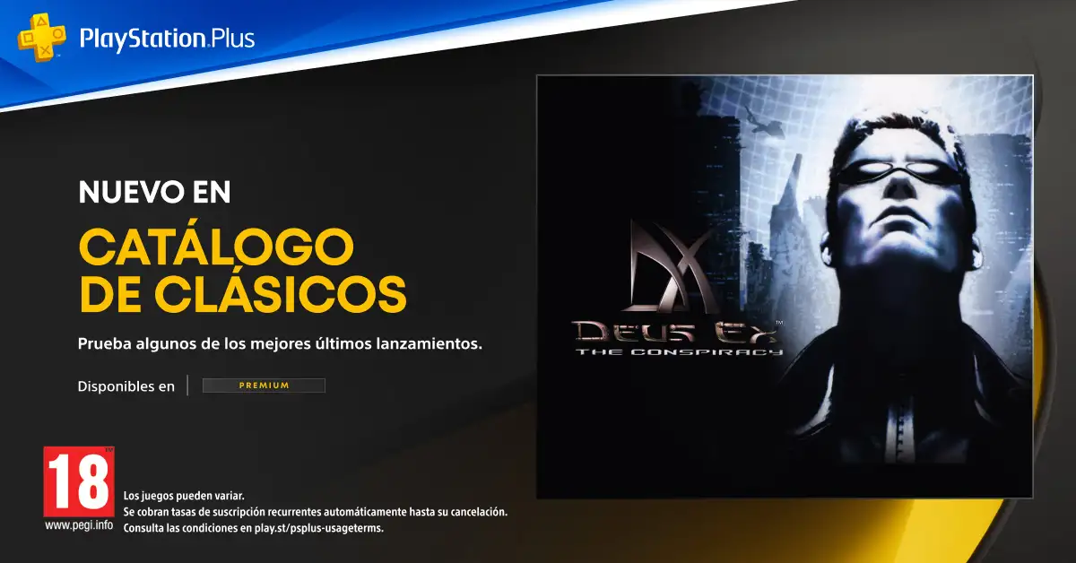PlayStation Plus junio 2025: todos los juegos gratis que llegan este mes 2 Deus Ex The Conspiracy llega al catálogo de clásicos