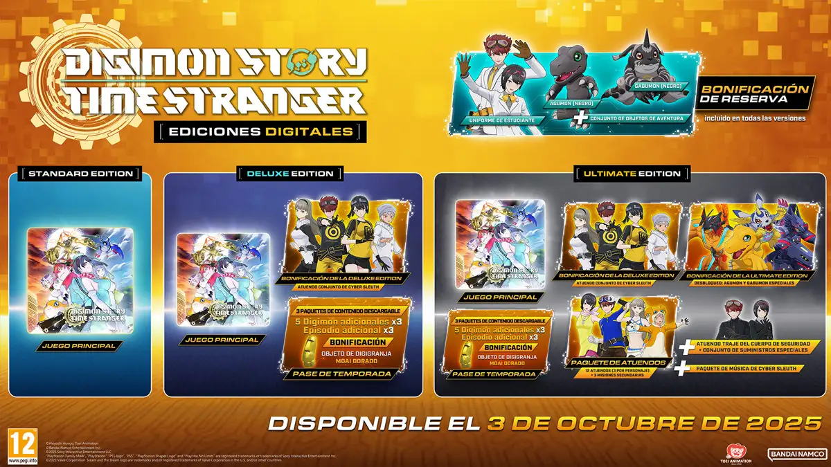 Digimon Story Time Stranger: fecha y ediciones confirmadas 4 Qué ediciones tiene Digimon Story Time Stranger
