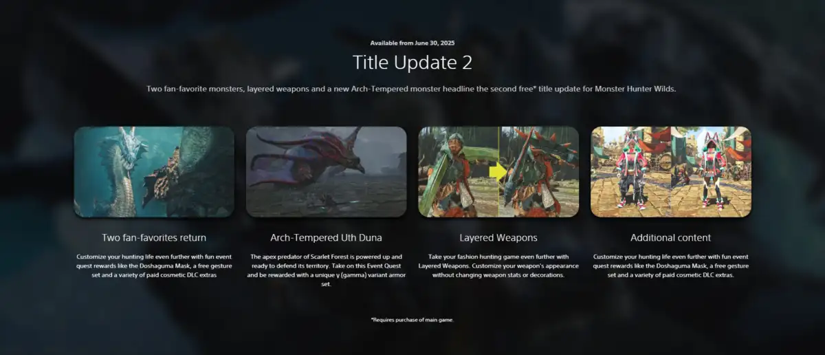 Monster Hunter Wilds recibirá la actualización gratuita 2 el 30 de junio 2 Qué incluye la nueva actualización de Monster Hunter Wilds