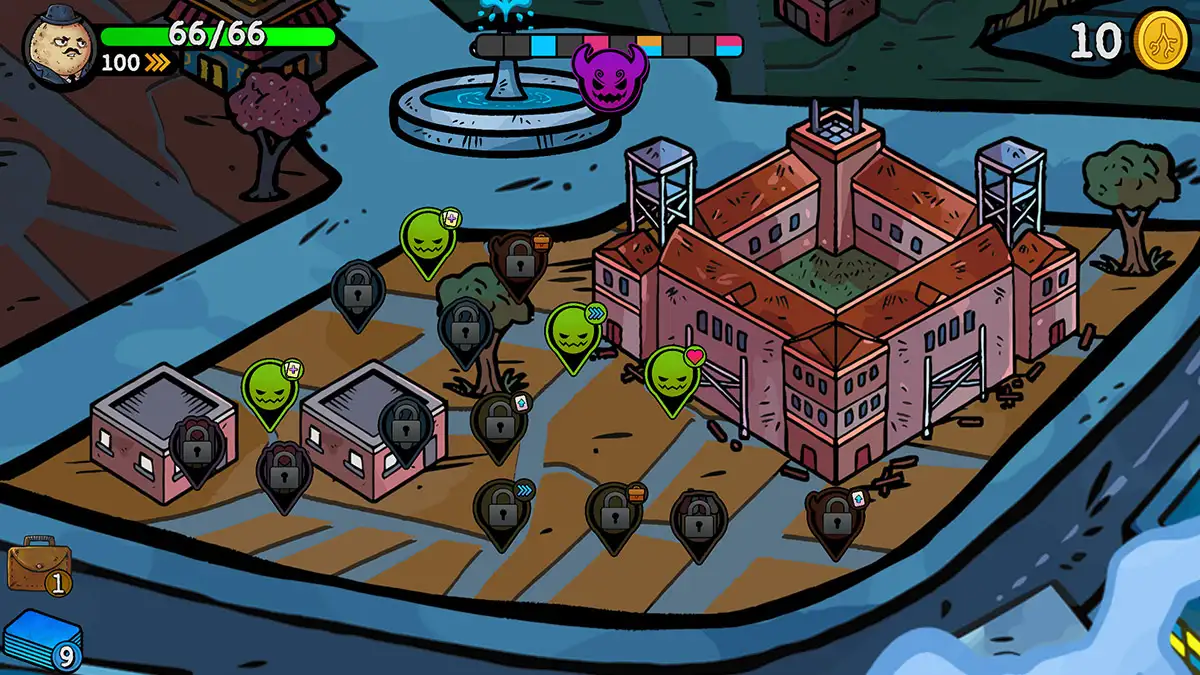 Análisis de Vegangsters – un roguelike de cartas en un mundo de vegetales 3 mapa de vegangsters