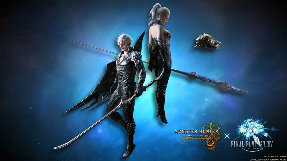 Armaduras y armas del Caballero Oscuro de FF14 en Monster Hunter Wilds