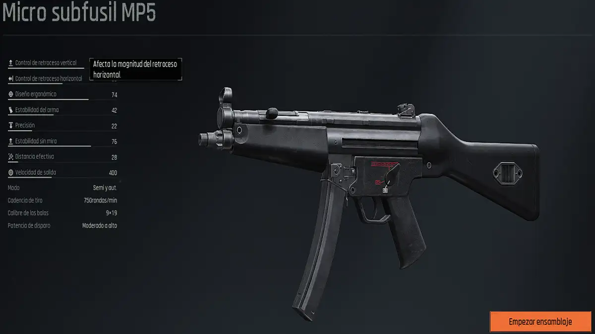 MP5 Subfusil Arena Breakout Infinite