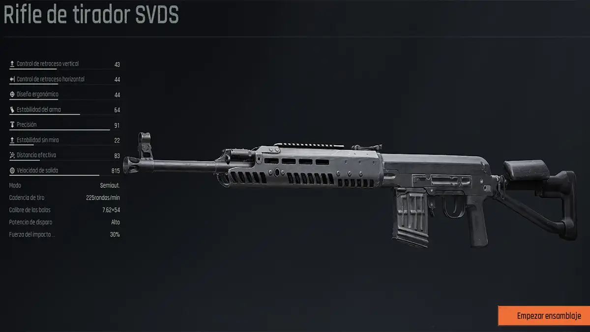 SVDS Rifle de Tirador Arena Breakout Infinite