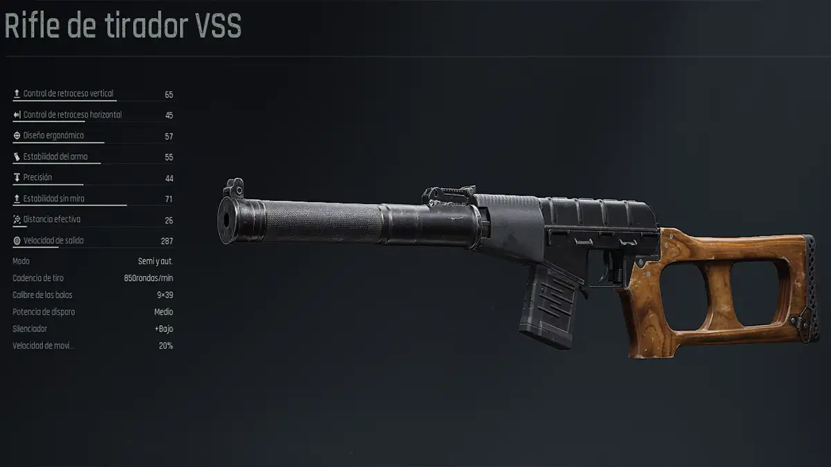 VSS Rifle de Tirador Arena Breakout Infinite