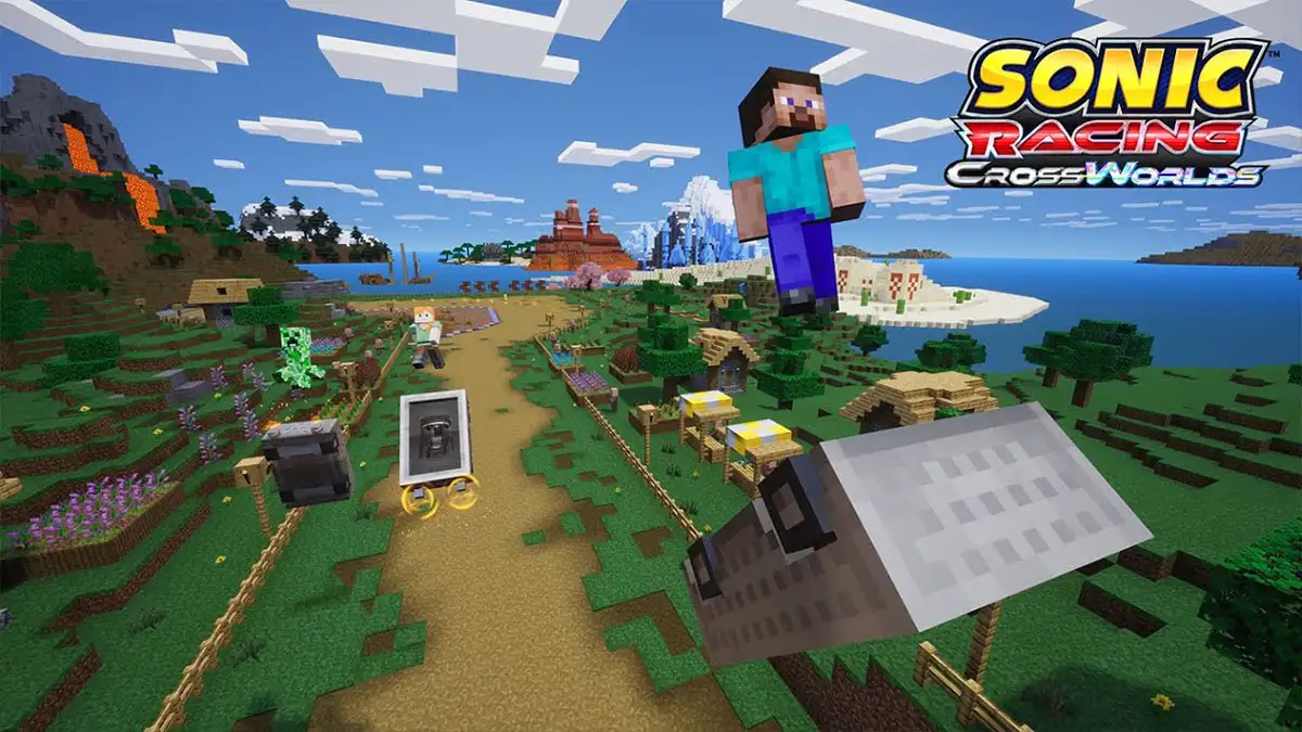 Minecraft ya está disponible en Sonic Racing Crossworlds