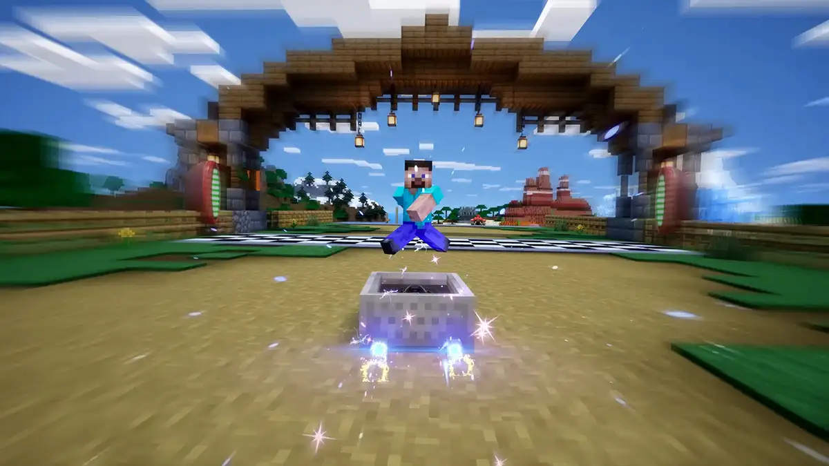 Minecraft ya está disponible en Sonic Racing Crossworlds 2 minecraft llega a sonic racing