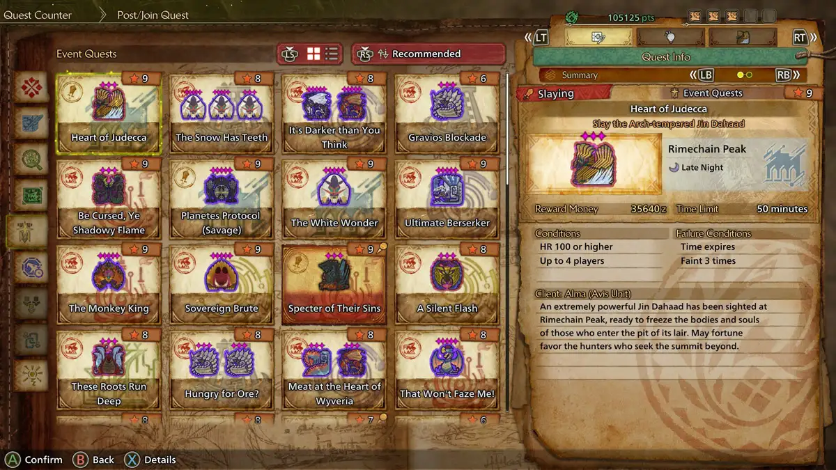 Cómo desbloquear la misión de Jin Dahaad Hipercurtido en Monster Hunter Wilds 7 Cómo desbloquear la misión de Jin Dahaad Hipercurtido en Monster Hunter Wilds