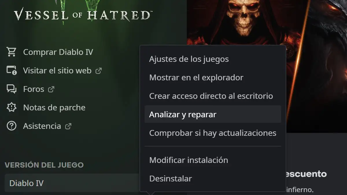 Cómo reparar archivos de Diablo 4 para eliminar el error 316719