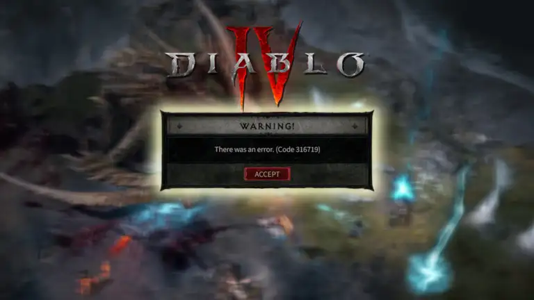 Cómo solucionar el error 316719 de Diablo 4