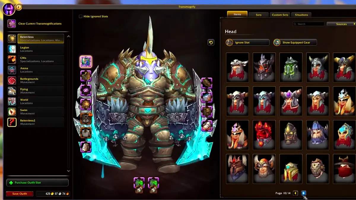Sistema de transfiguración de World of Warcraft renovado