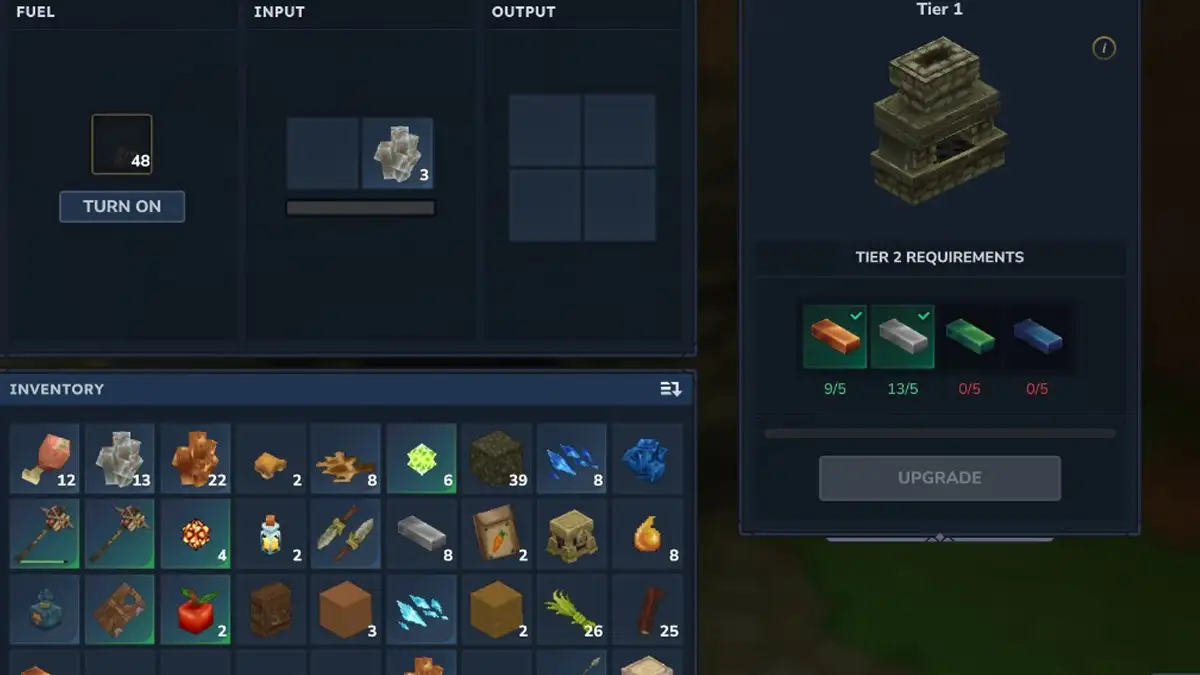 Cómo crear lingotes de hierro en Hytale