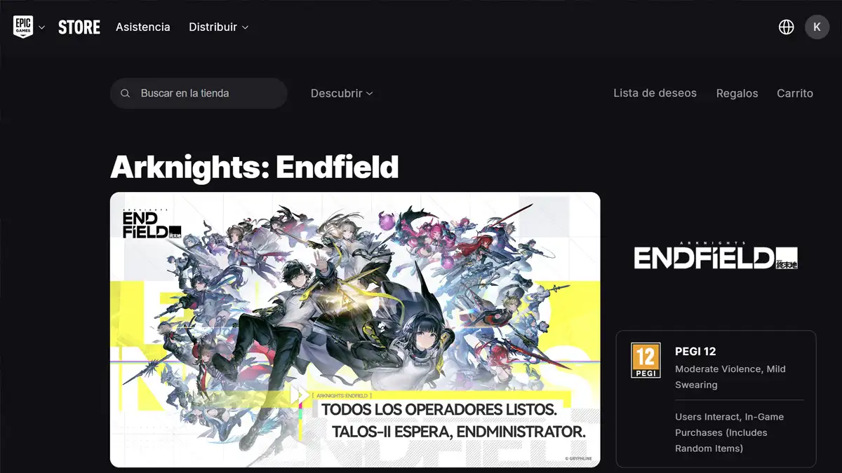 Dónde descargar Arknights Endfield en PC y consolas 4 Cómo descargar Arknights Endfield en la Epic Games Store