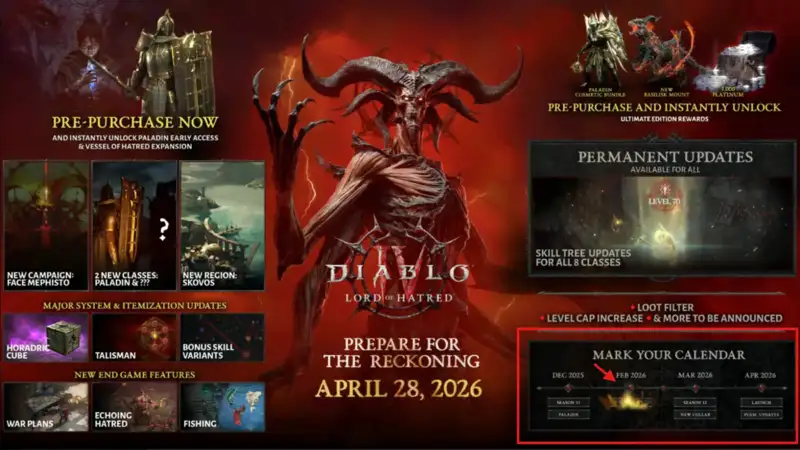 Cuándo sale la temporada 12 de Diablo 4 y todas sus novedades