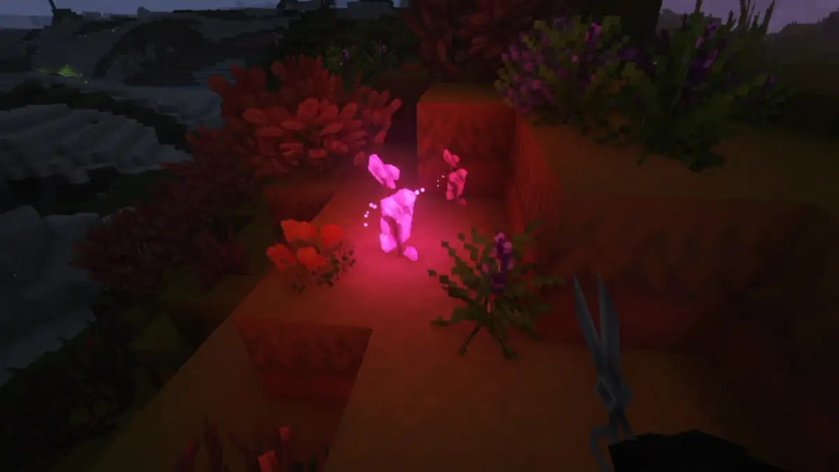 Diferencia entre recolectar con la mano o con tijeras en Hytale