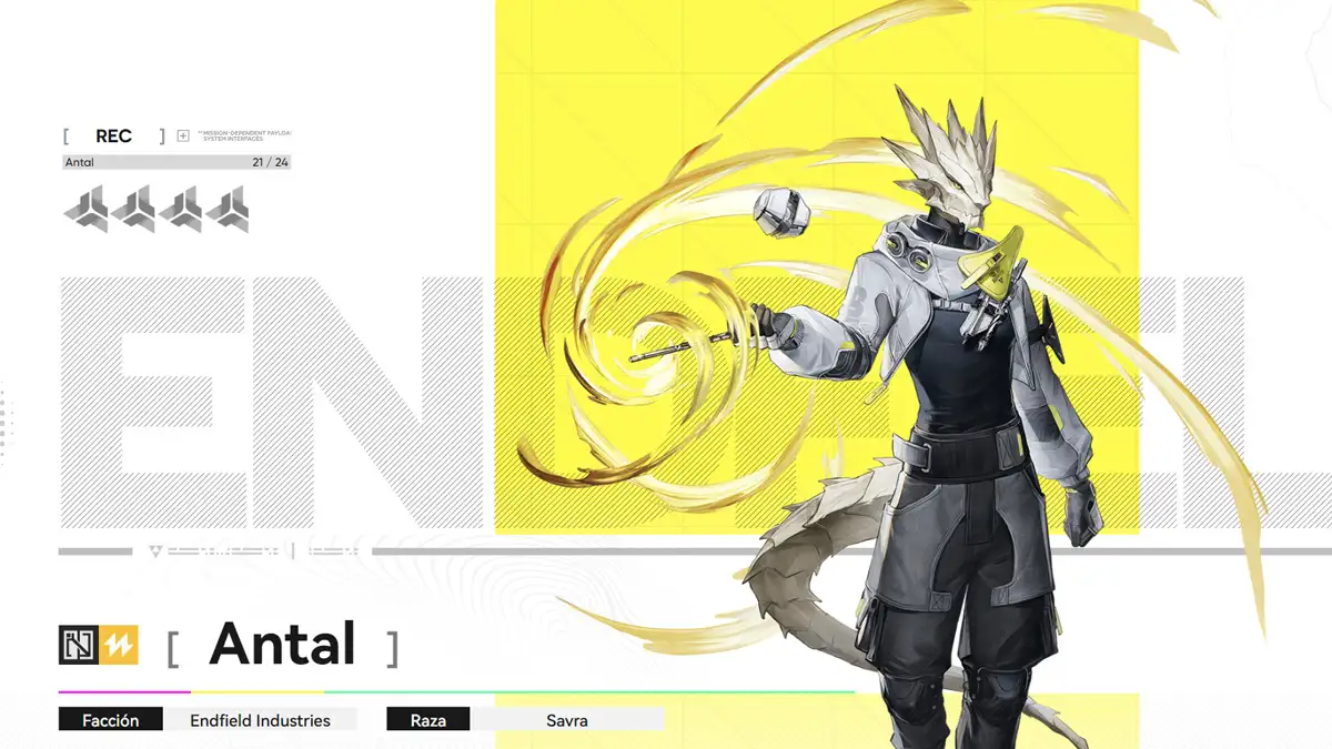 Personajes de 4 estrellas en Arknights Endfield - Antal