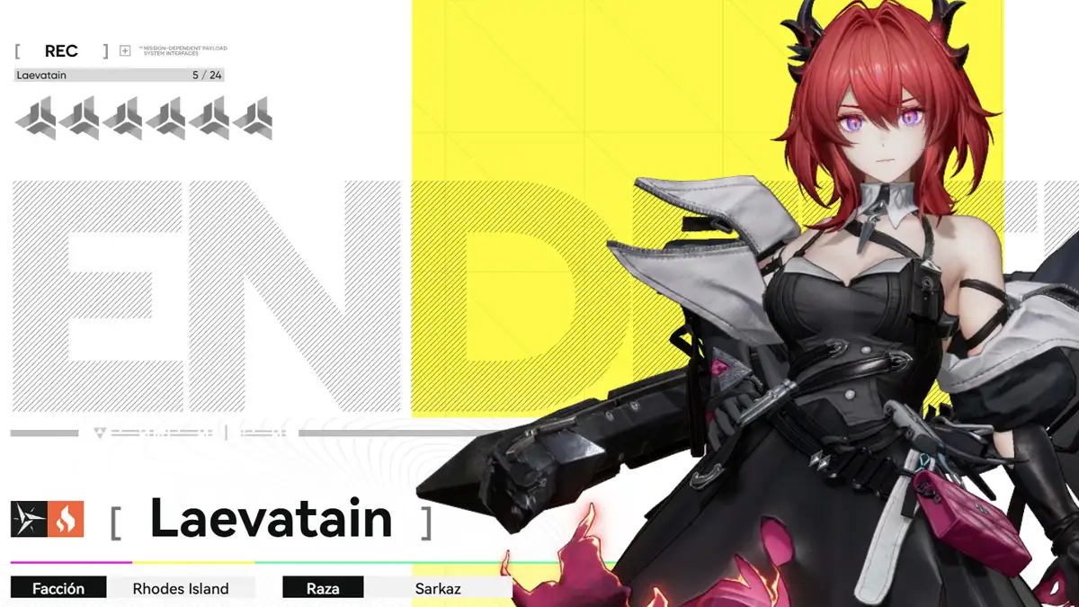 TIER LIST Mejores personajes de Arknights Endfield - Laevatain