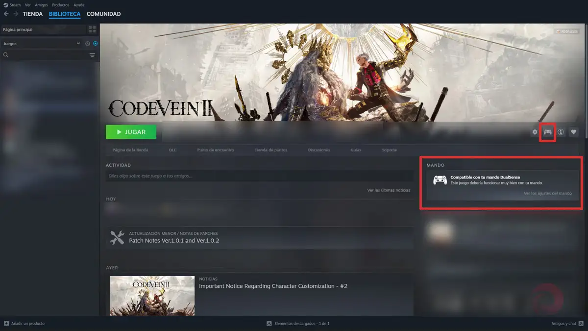Cómo mostrar los iconos del mando de PS5 en Code Vein 2