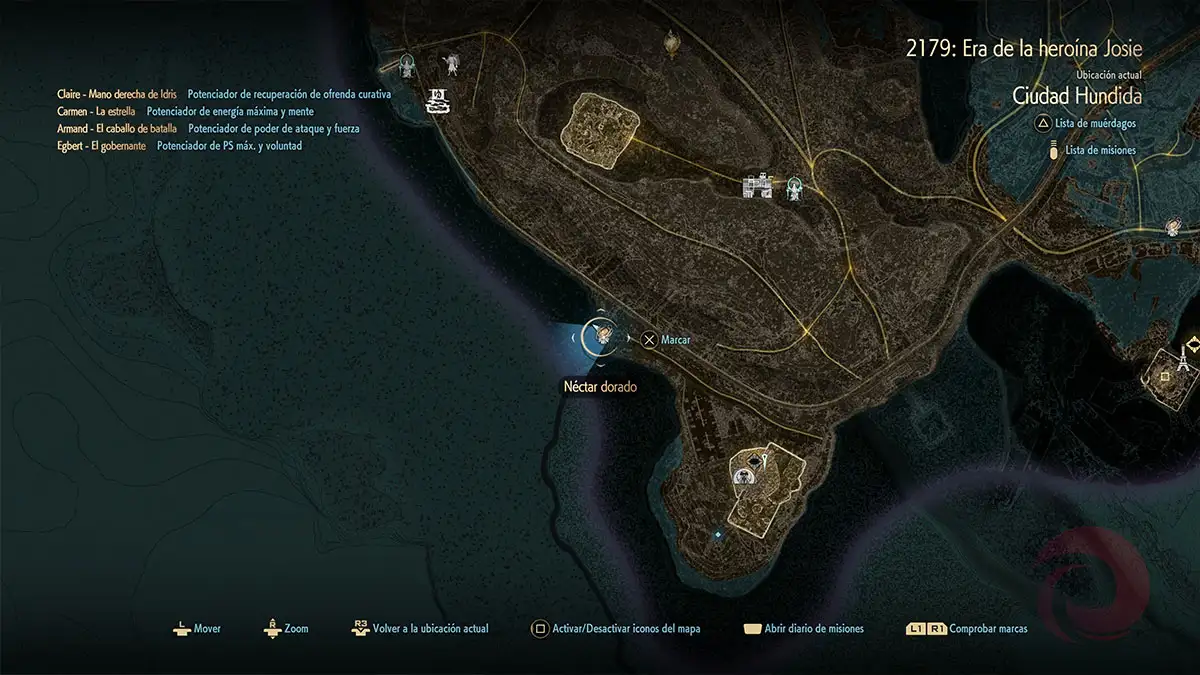 Ubicaciones de néctar dorado en code vein 2 ciudad hundida