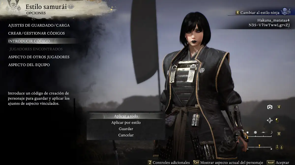 Chica gótica Nioh 3