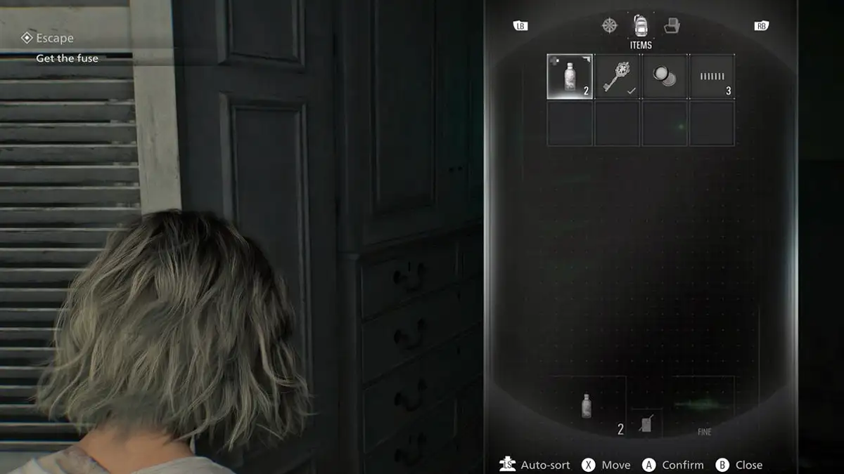 Gestión de inventario de Resident Evil Requiem