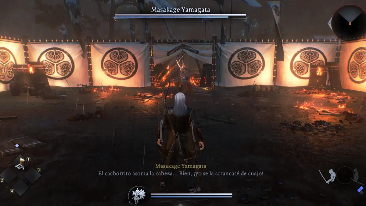 Debilidades y resistencias elementales de Yamagata Masakage Nioh 3