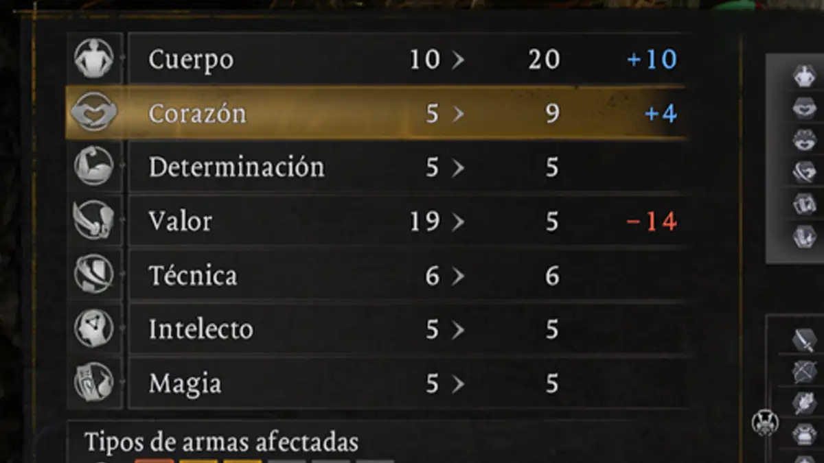 Que atributos subir en Nioh 3