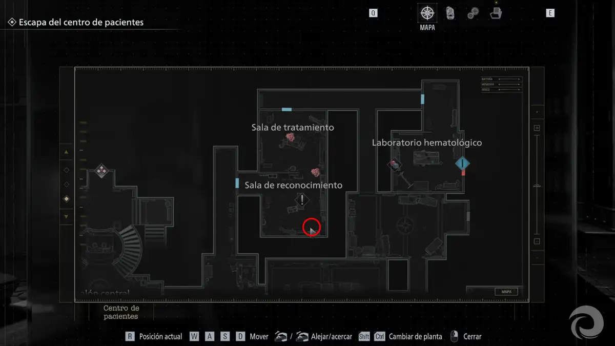 Código de la caja fuerte de la Sala de Reconocimiento en Resident Evil Requiem 1 Ubicación caja fuerte de la Sala de Reconocimiento en Resident Evil Requiem