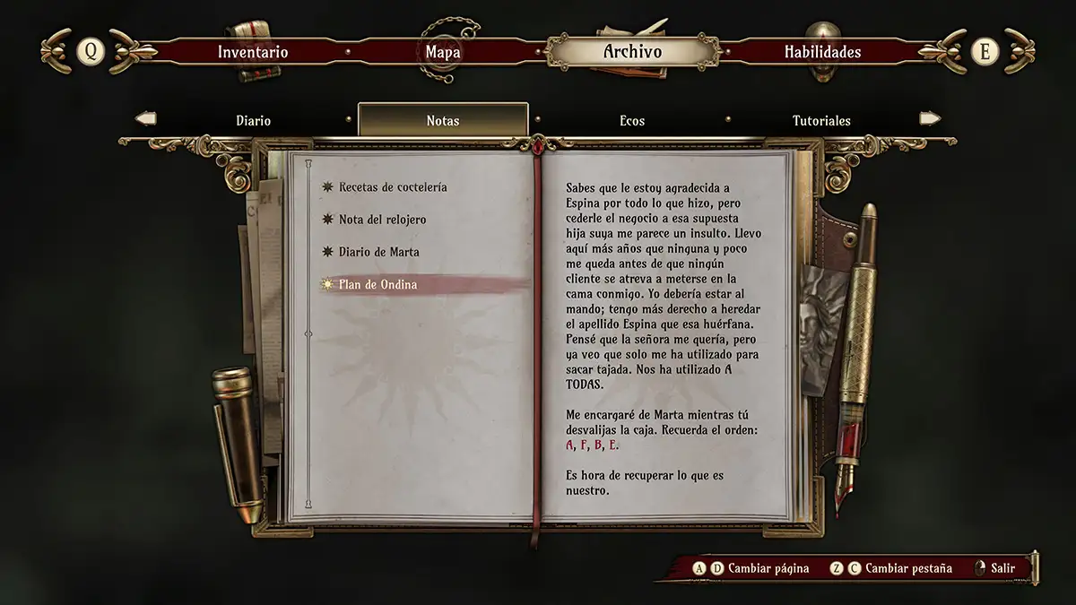 Cómo abrir la caja fuerte en La Perla Oculta de Crisol: Theater of Idols