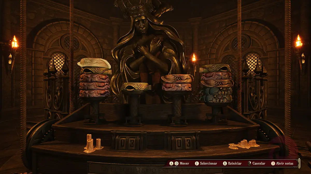 Solución al puzzle de las balanzas de Crisol: Theater of Idols 5 Solución al puzzle de las balanzas de Crisol: Theater of Idols