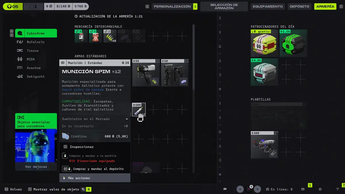 Cómo conseguir Munición SPIM y Células Voltaicas en Marathon