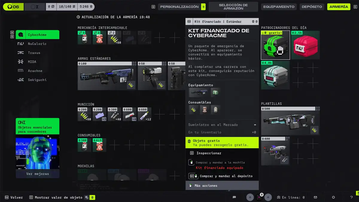 Cómo conseguir equipo gratis en Marathon