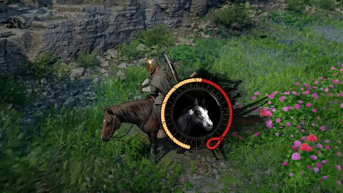 Guía sobre los caballos en Crimson Desert: Cómo domar, curar y equipar a tu montura 4 ¿Cómo domar caballos salvajes en Crimson Desert?