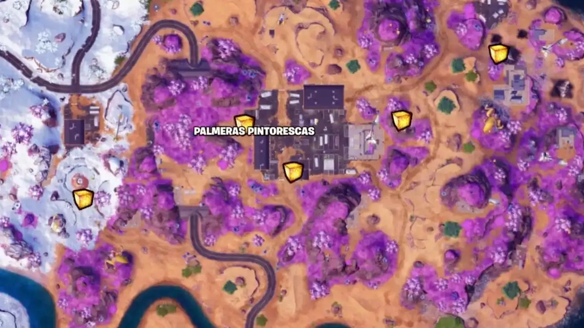 Cubos del Caos Palmeras Pintorescas Fortnite