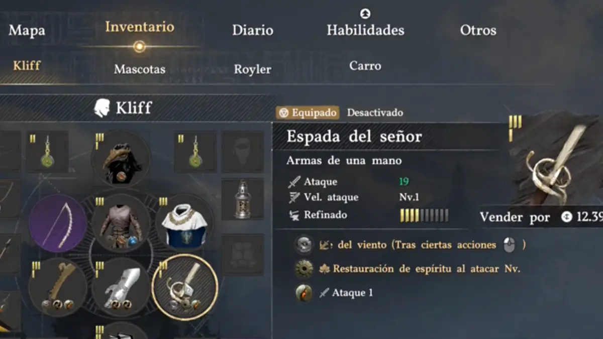 Cómo crear la mejor build de armas dobles en Crimson Desert paso a paso 6 Espada del Señor Crimson Desert