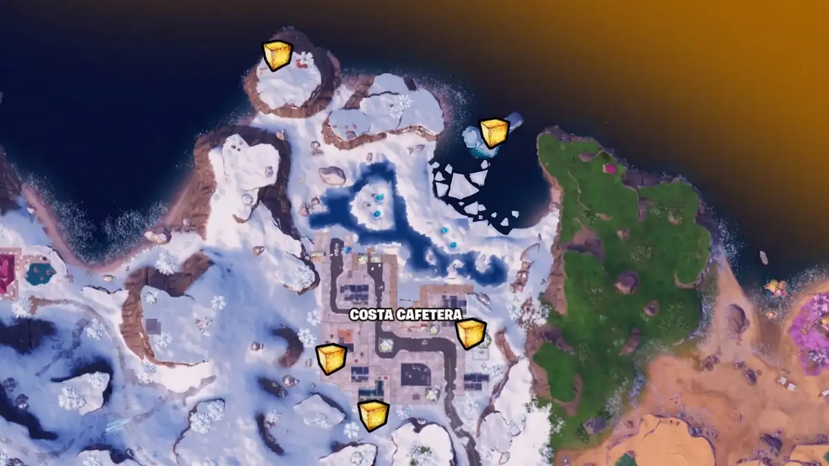 cubos del caos de Costa Cafetera Fortnite