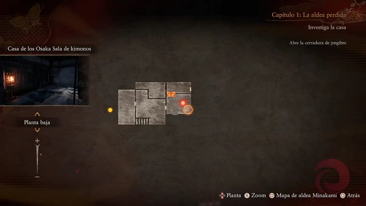 Dónde usar la llave de jengibre en Fatal Frame 2