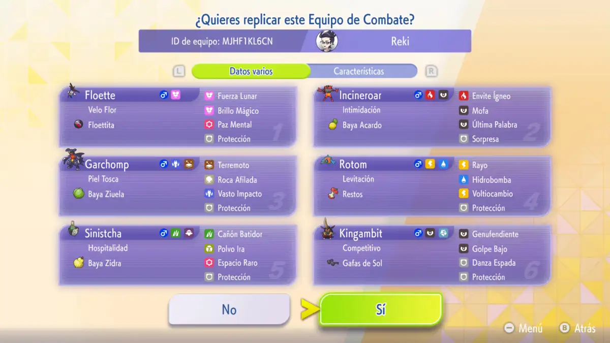 Equipo de Mega-Floette